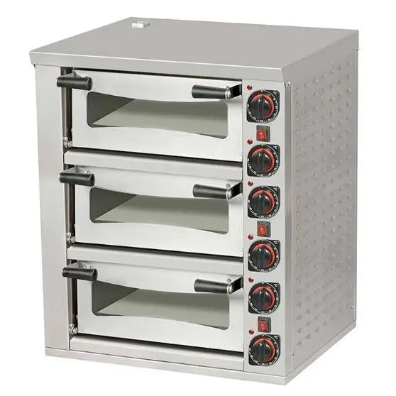 Omake Pizza Fırını, Pişirme Taşlı, Elektrikli, 40x40, 3 Katlı, FPZ01.E31 - 1