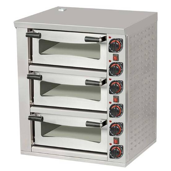 Omake Pizza Fırını, Pişirme Taşlı, Elektrikli, 72x72, 3 Katlı, FPZ01.E31 - 1