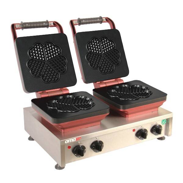 Omake Waffle Makinesi, Zaman Ayarlı, İkili, WFL21.E22, Kalp - 1