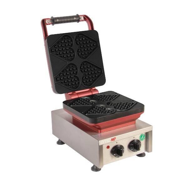 Omake Waffle Makinesi, Zaman Ayarlı, Tekli, WFL21.E12, Çubuklu Kalp, Elektrikli - 1