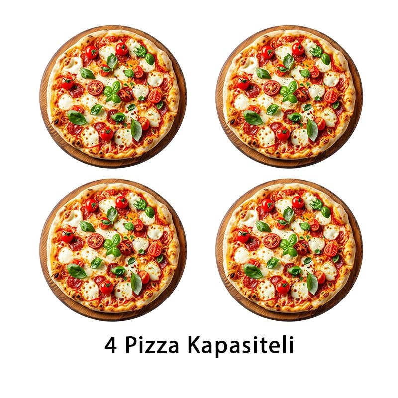 Öztiryakiler 24 cm x 4 Pizza Kapasiteli Pizza Fırını, Tek Katlı, Elektrikli - Öztiryakiler (1)