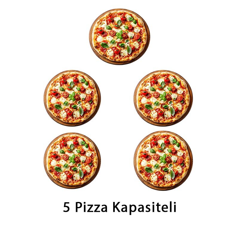 Öztiryakiler 24 cm x 5 Pizza Kapasiteli Pizza Fırını, Tek Katlı, Elektrikli - Öztiryakiler (1)