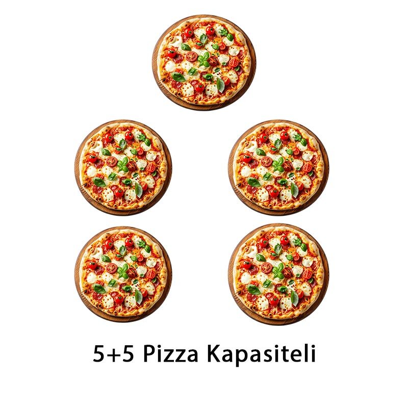 Öztiryakiler 24 cm x 5+5 Pizza Kapasiteli Pizza Fırını, Çift Katlı, Elektrikli - Öztiryakiler (1)