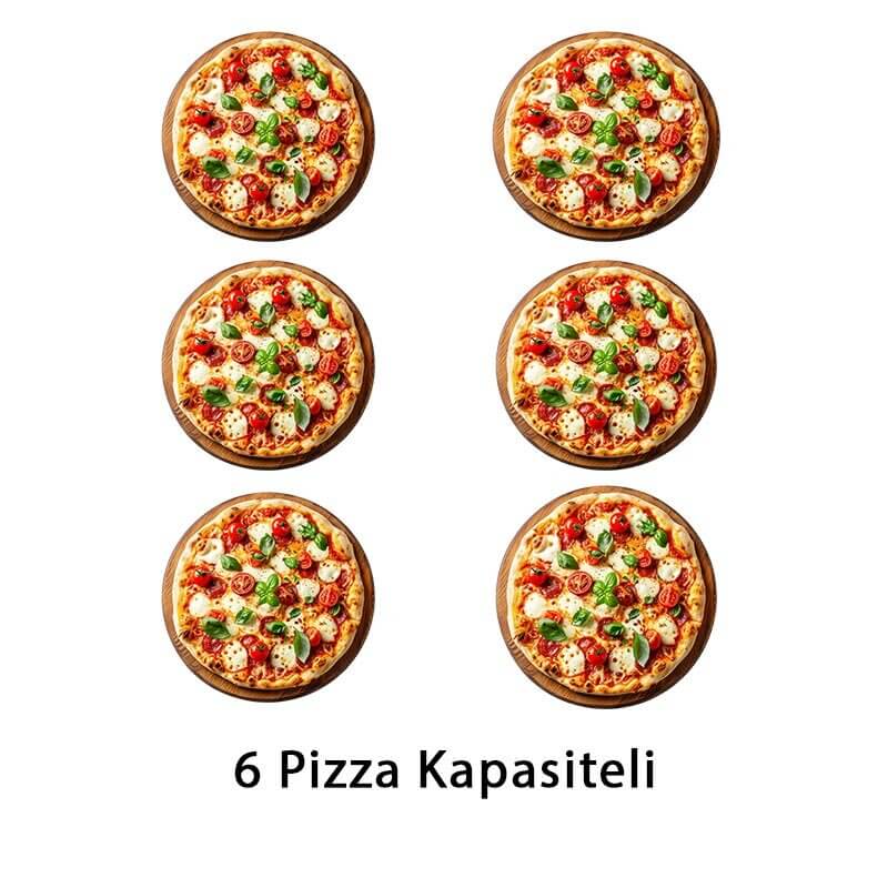 Öztiryakiler 24 cm x 6 Pizza Kapasiteli Pizza Fırını, Tek Katlı, Elektrikli - Öztiryakiler (1)