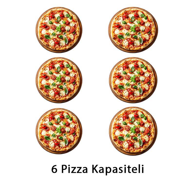 Öztiryakiler 24 cm x 6 Pizza Kapasiteli Pizza Fırını, Tek Katlı, Elektrikli - 2