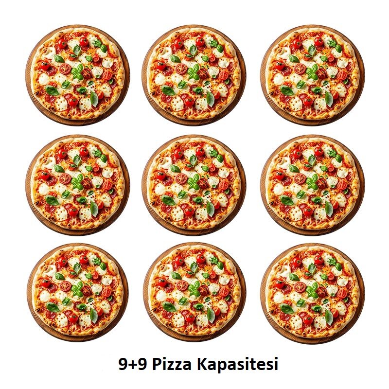 Öztiryakiler 30 cm x 18 Pizza Kapasiteli Pizza Fırını, Çift Katlı, Elektrikli - Öztiryakiler (1)