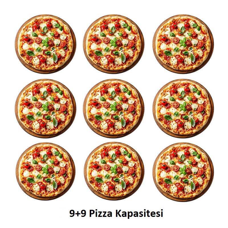 Öztiryakiler 30 cm x 18 Pizza Kapasiteli Pizza Fırını, Çift Katlı, Elektrikli - 2
