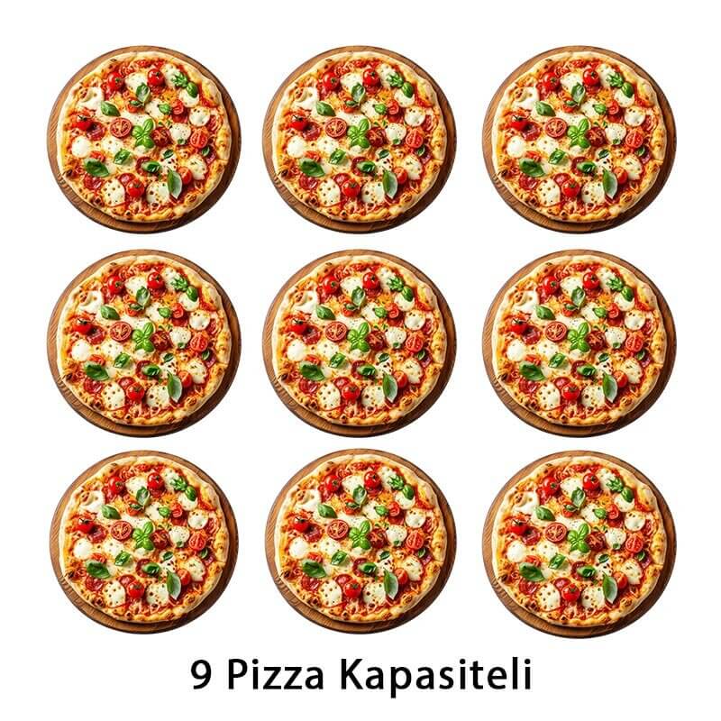 Öztiryakiler 30 cm x 9 Pizza Kapasiteli Pizza Fırını, Tek Katlı, Elektrikli - Öztiryakiler (1)
