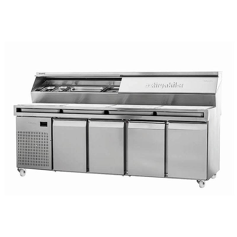 Öztiryakiler 4 Kapılı Pizza Hazırlık Dolabı, 240x80 cm, 320 Kg. - Öztiryakiler