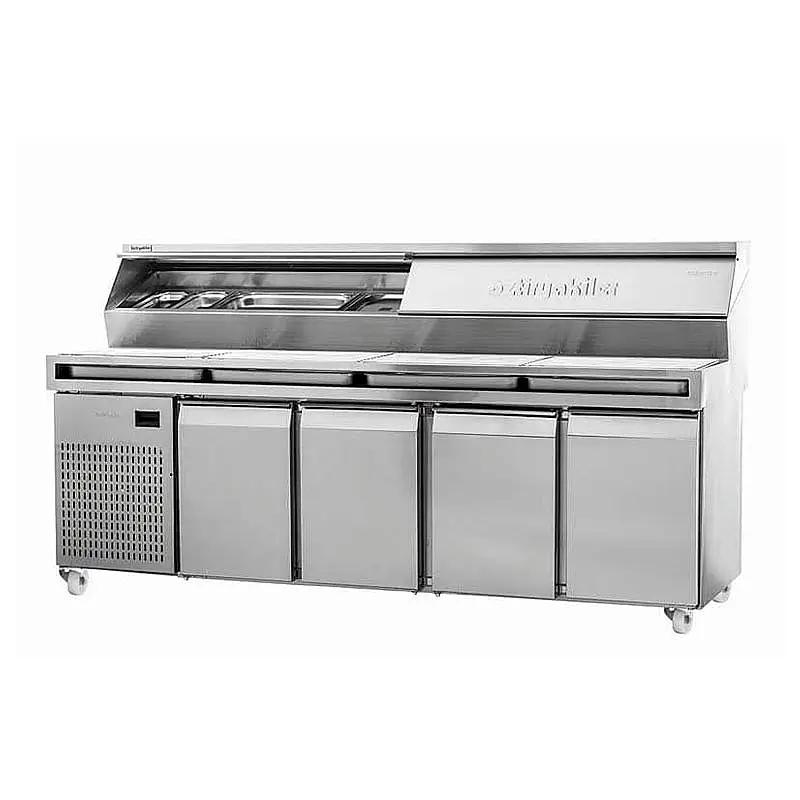 Öztiryakiler 4 Kapılı Pizza Hazırlık Dolabı, 240x80 cm, 320 Kg. - 1