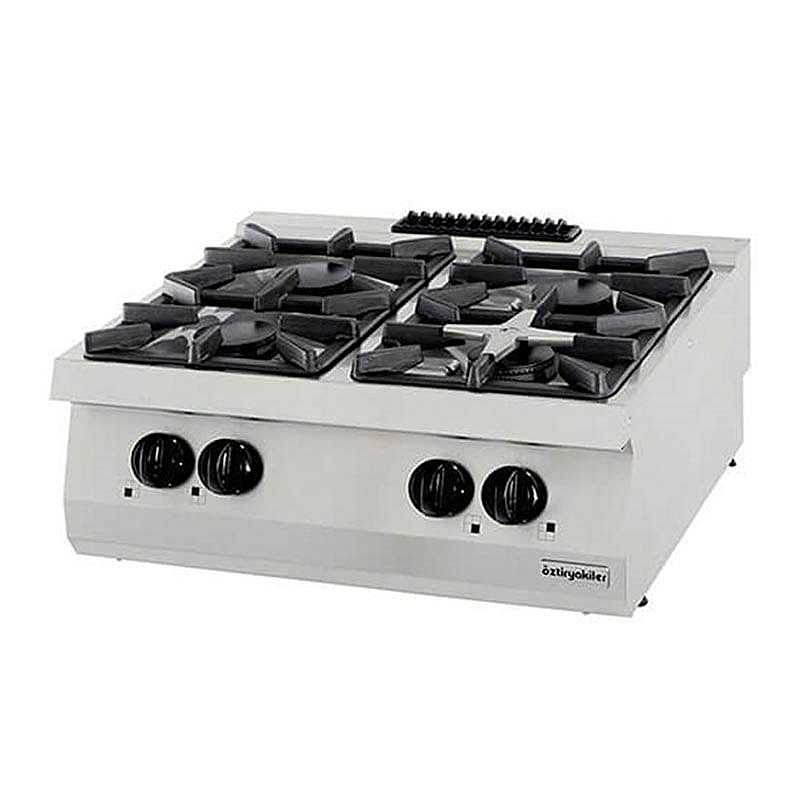 Öztiryakiler 700 Seri OSOG 8070 L Dörtlü Set Üstü Ocak, 80x70x28 cm, Gazlı, 24 kW - 1