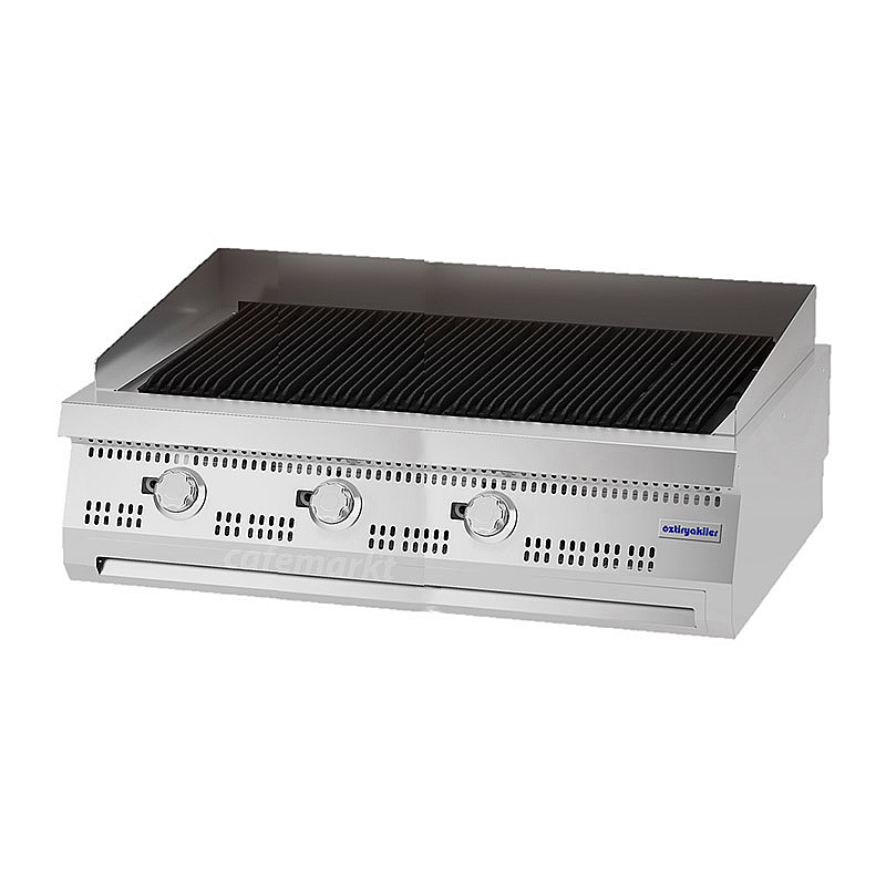 Öztiryakiler 900 Seri ODG 12090 E V2 Döküm Izgara, 120x90x30 cm, Gazlı, 27 kW. - Öztiryakiler