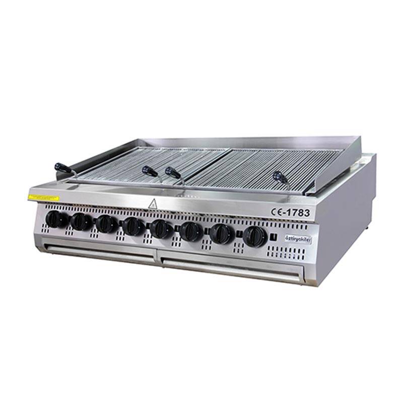 Öztiryakiler 900 Seri ODG 12090 Set Üstü Döküm Izgara, Paslanmaz Çelik, 120x90x28 cm, Gazlı - 1