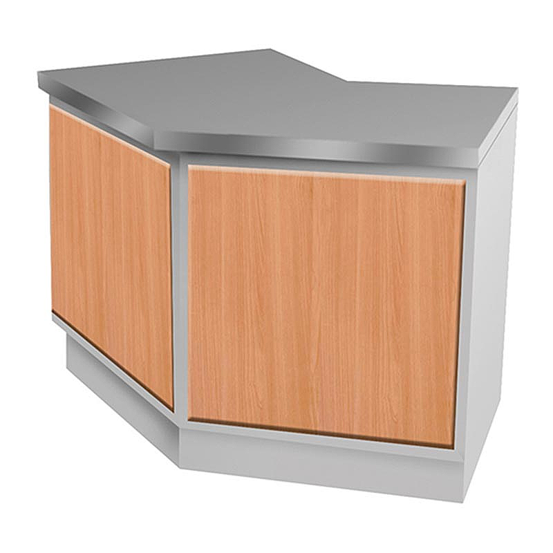 Öztiryakiler Ahşap Kaplamalı Açılır Raflı Nötr Servis Bankosu, 150x70 cm, Paslanmaz Çelik Gövdeli - 1