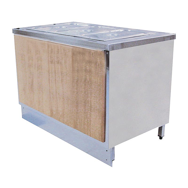 Öztiryakiler Ahşap Kaplamalı Sıcak Servis Bankosu, 5 GN 1/1-200 mm, 190x70 cm, Paslanmaz Çelik Gövdeli - 1