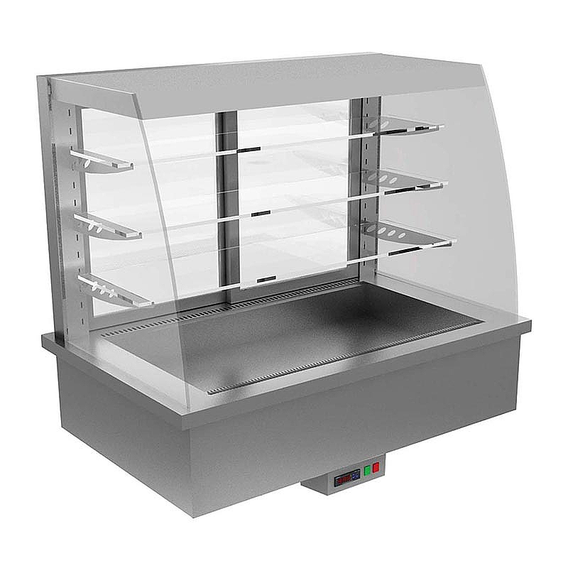 Öztiryakiler Ankastre Sıcak Self Servis Teşhir Dolabı, 640 Lt, 75x180x147 cm. - 1