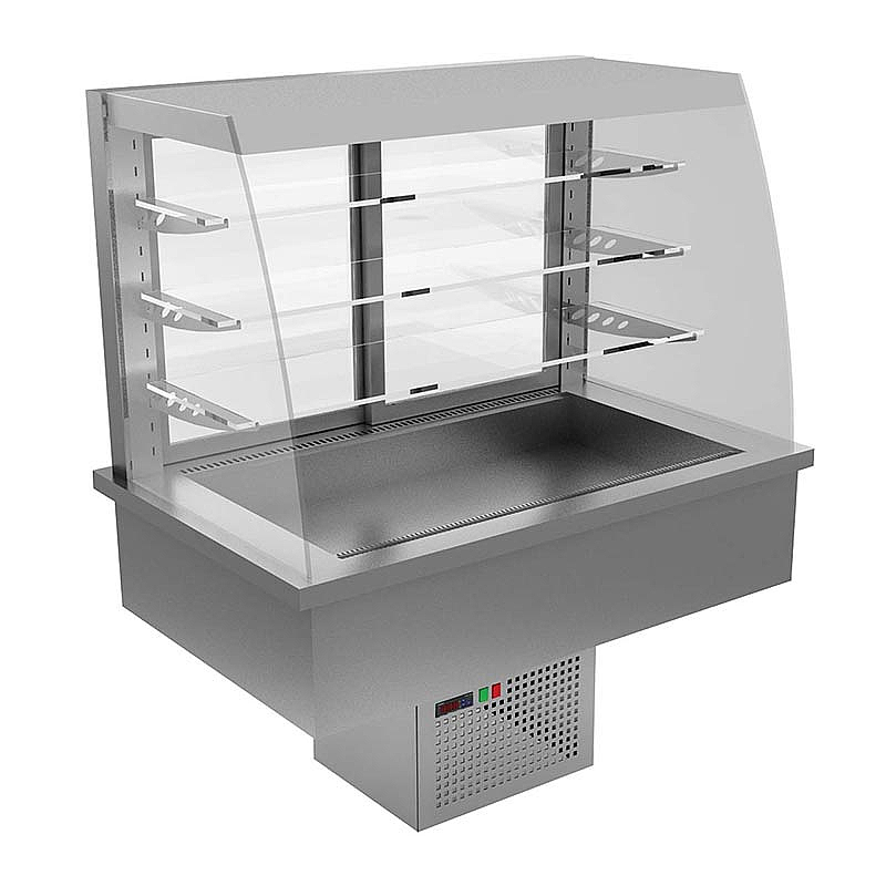 Öztiryakiler Ankastre Soğuk Self Servis Teşhir Dolabı, 640 Lt, 75x200x147 cm. - 1