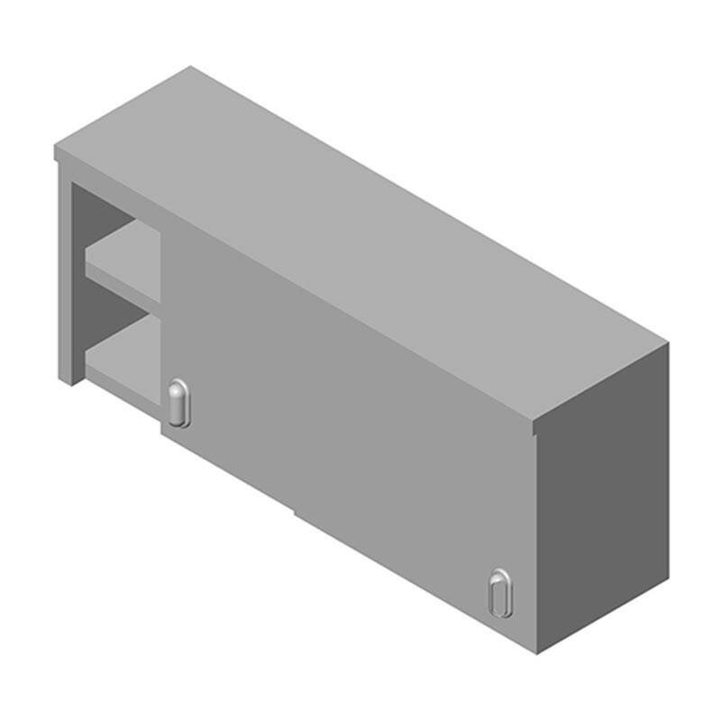 Öztiryakiler Ara Raflı Duvar Dolabı, Paslanmaz Çelik, 140x40 cm - 1
