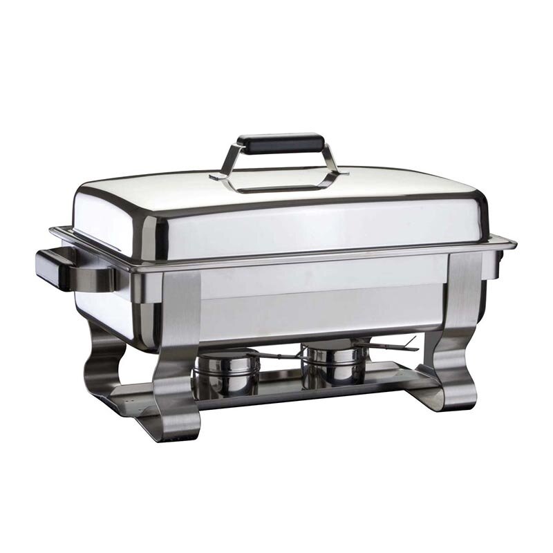 Öztiryakiler Ayaklı Chafing Dish, Jel Yakıtlı, Paslanmaz Çelik, GN 1/1, 35x64x35 cm - Öztiryakiler