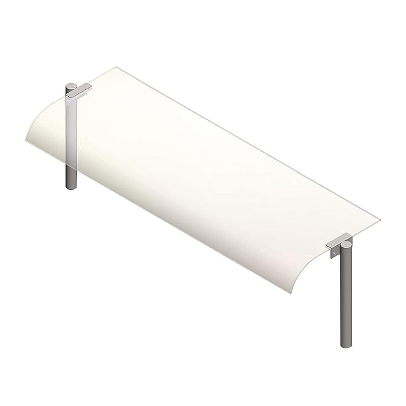 Öztiryakiler Bombe Camlı Servis Rafı, 160x30 cm, Paslanmaz Çelik - Öztiryakiler