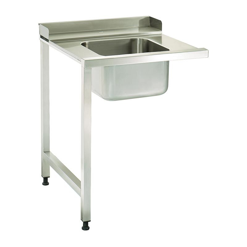 Öztiryakiler Bulaşık Makinesi Giriş Tezgahı, 1 Evyeli, Sağ Girişli, Paslanmaz Çelik, 120x75 cm - Öztiryakiler