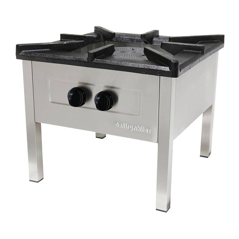 Öztiryakiler Çift Yanışlı Yer Ocağı, Paslanmaz Çelik, 60x60 cm, Gazlı - 1