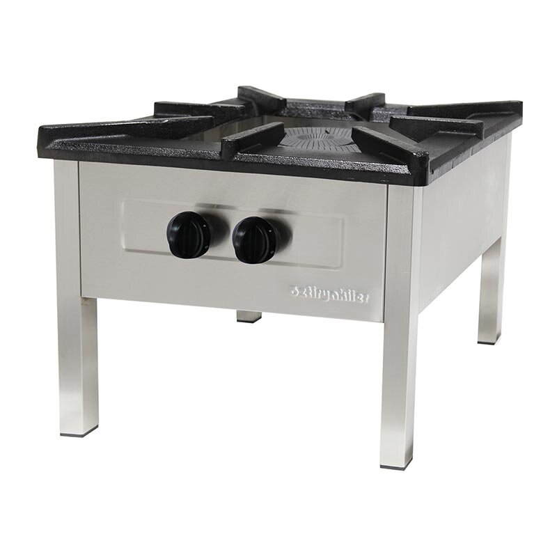 Öztiryakiler Çift Yanışlı Yer Ocağı, Paslanmaz Çelik, 70x70 cm, Gazlı - Öztiryakiler