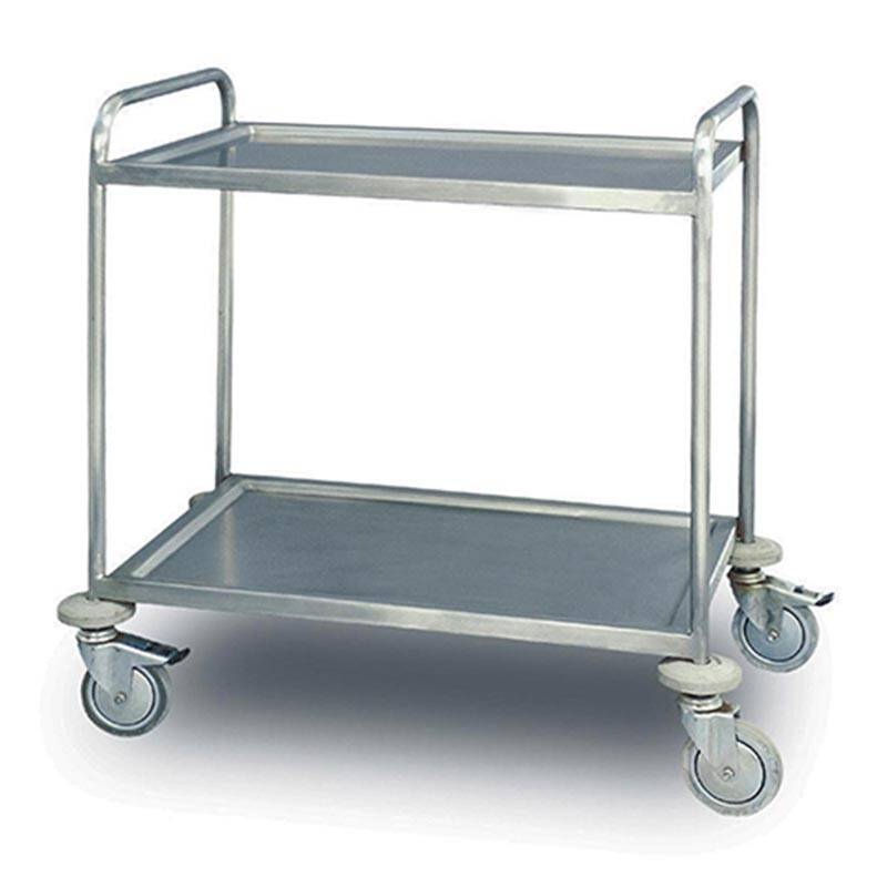 Öztiryakiler Demonte Servis Arabası, Paslanmaz Çelik, 2 Katlı, 55x80 cm - 1