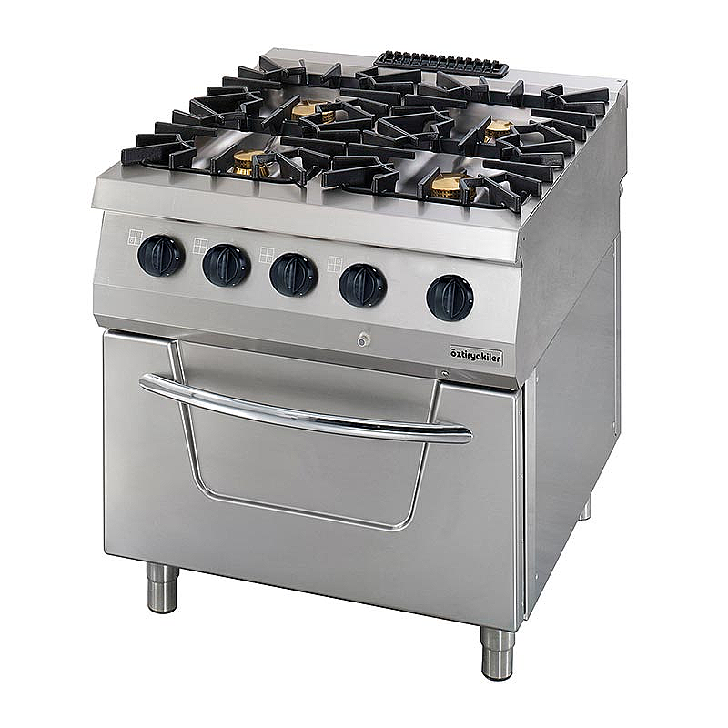 Öztiryakiler Döküm Fırınlı Kapalı Kuzine, 80x90 cm, Gazlı, Endüstriyel - Öztiryakiler