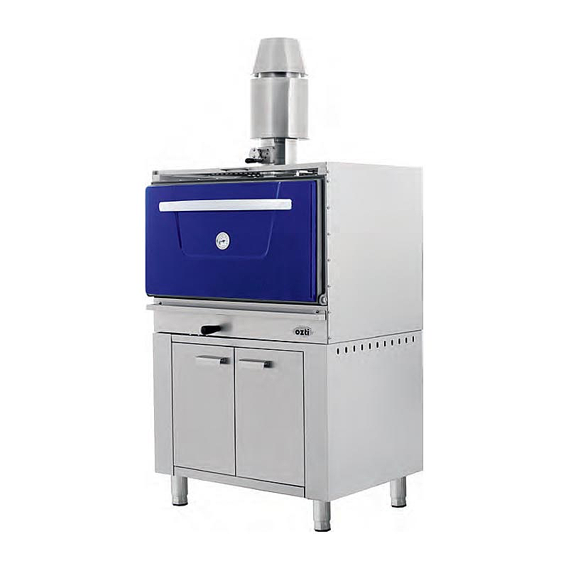 Öztiryakiler Dolaplı Katı Yakıtlı Kuzine, 699x830x1835 mm, Mavi, Kapalı Barbekü Tasarımı - 1