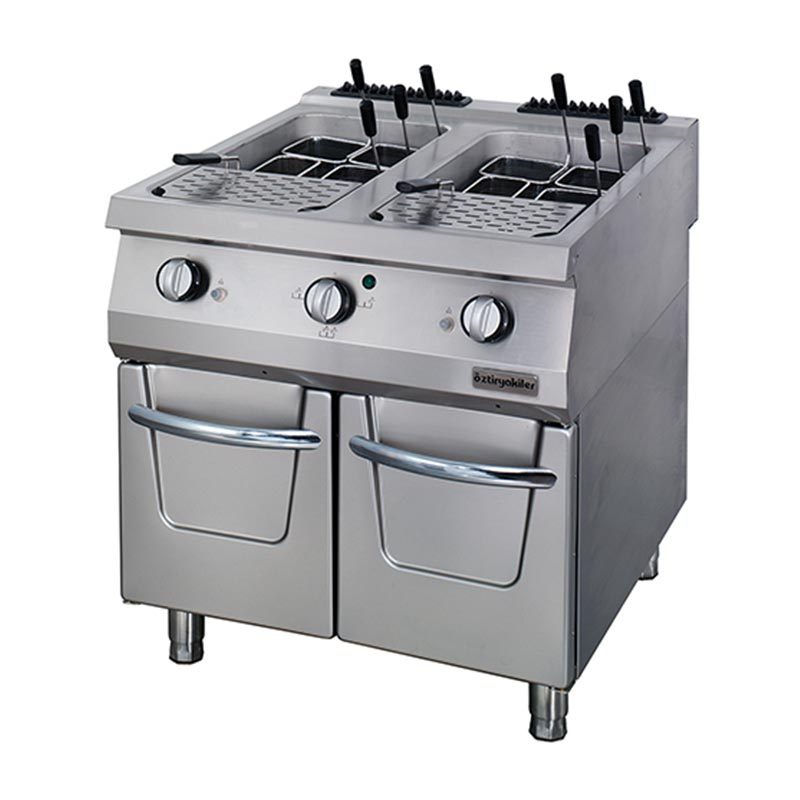 Öztiryakiler Dolaplı Makarna Fritözü, 80x90x85 cm, Gazlı, Paslanmaz Çelik - 1