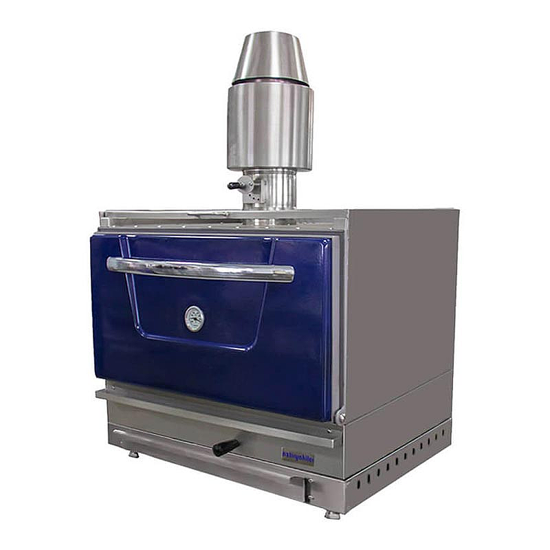 Öztiryakiler Dolapsız Katı Yakıtlı Kuzine, 686x830x1242 mm, Mavi, Günlük Kömür Tüketimi 14-18 kg. - Öztiryakiler