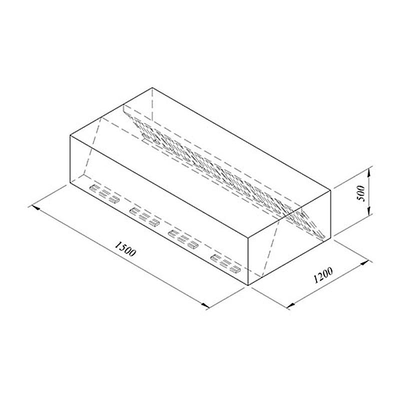 Öztiryakiler Duvar Tipi Filtreli Kutu Tip, Davlumbaz, 150x120 cm, Paslanmaz Çelik - 1