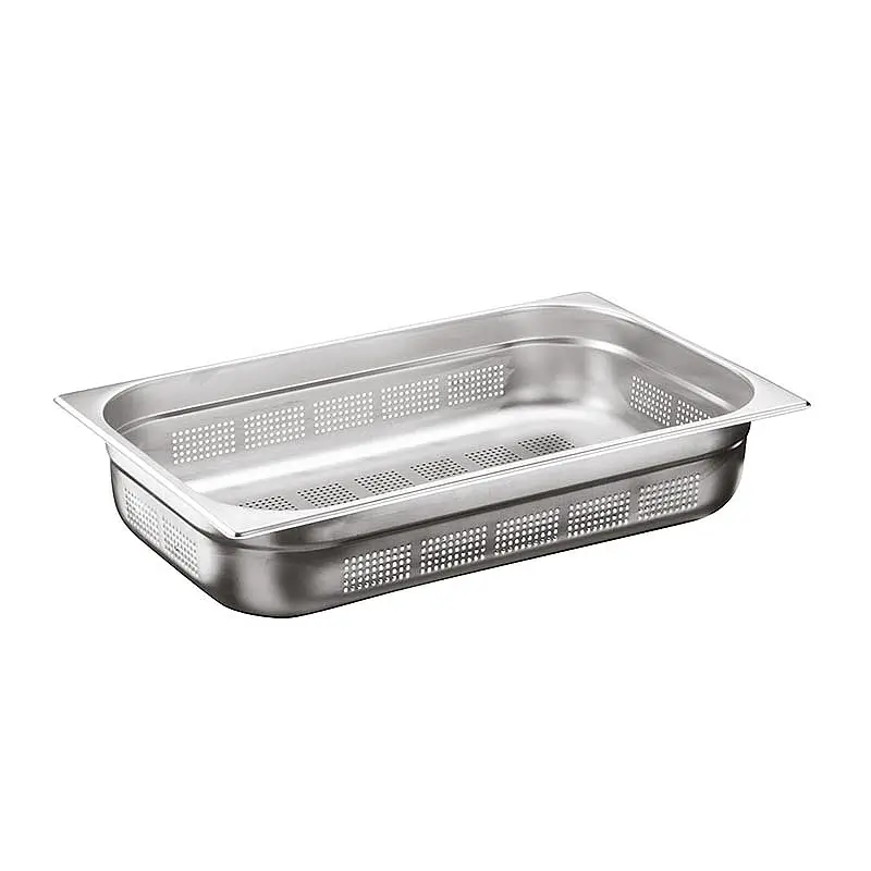Öztiryakiler GN 1/1-100 mm Delikli Gastronorm Küvet, Paslanmaz Çelik - 1