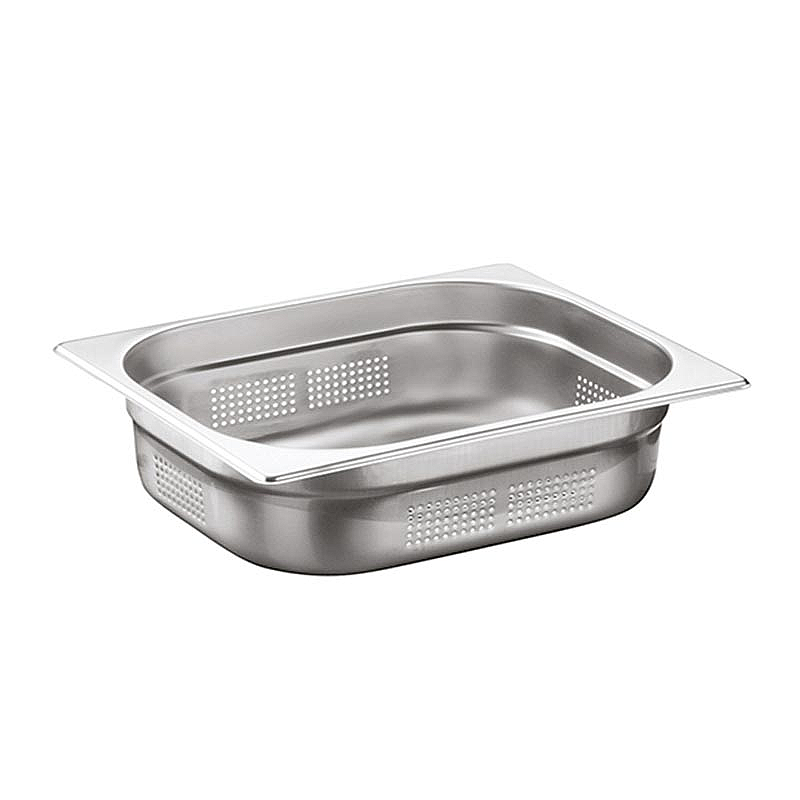 Öztiryakiler GN 1/2-100 mm Delikli Gastronorm Küvet, Paslanmaz Çelik - 1