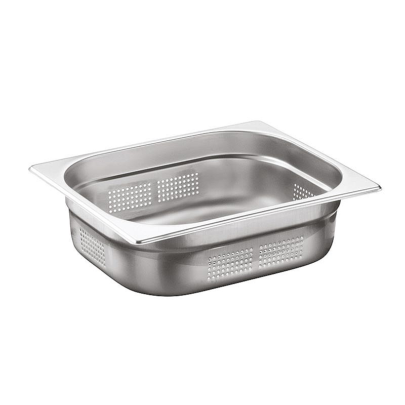 Öztiryakiler GN 1/2-65 mm Delikli Gastronorm Küvet, Paslanmaz Çelik - 1