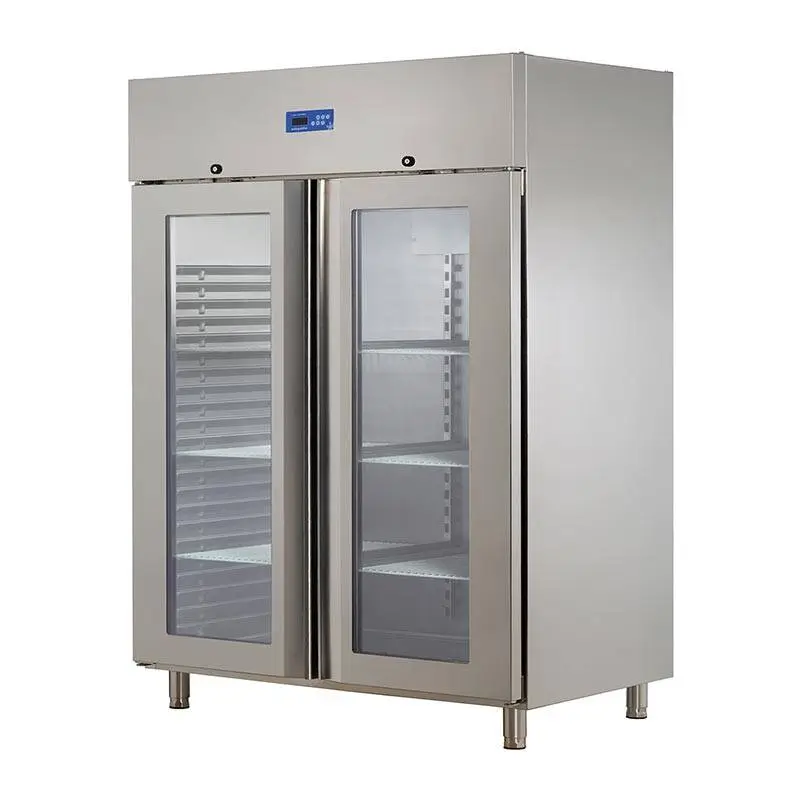 Öztiryakiler GN 1200 NMV Dik Tip Monoblok Buzdolabı, Çift Cam Kapılı, 1400 Lt. - 1
