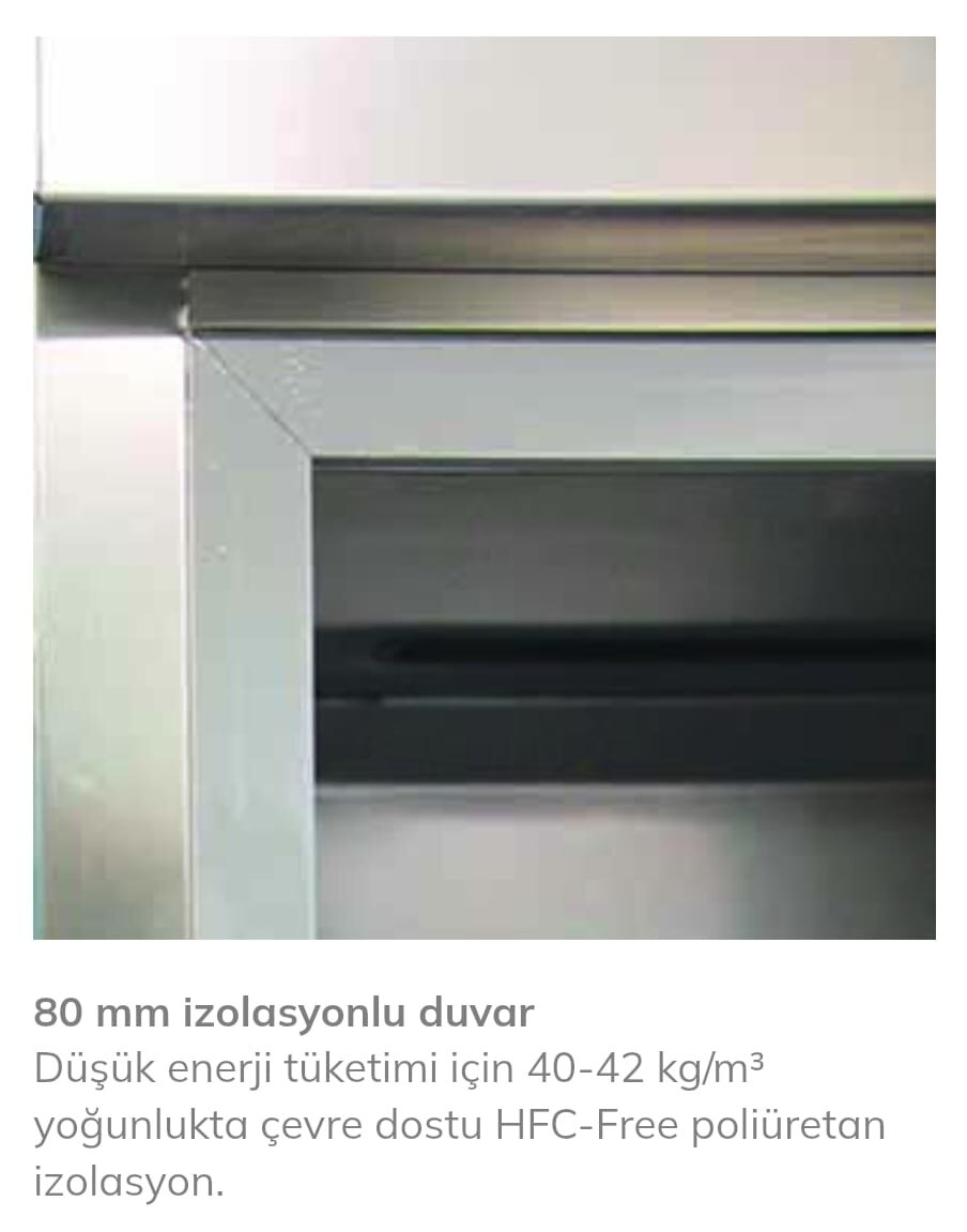 Öztiryakiler GN 1200 NMV Dikey Tip Monoblok Buzdolabı, 4 Yarım Cam Kapılı, Dijital Kontrol Panelli - 6