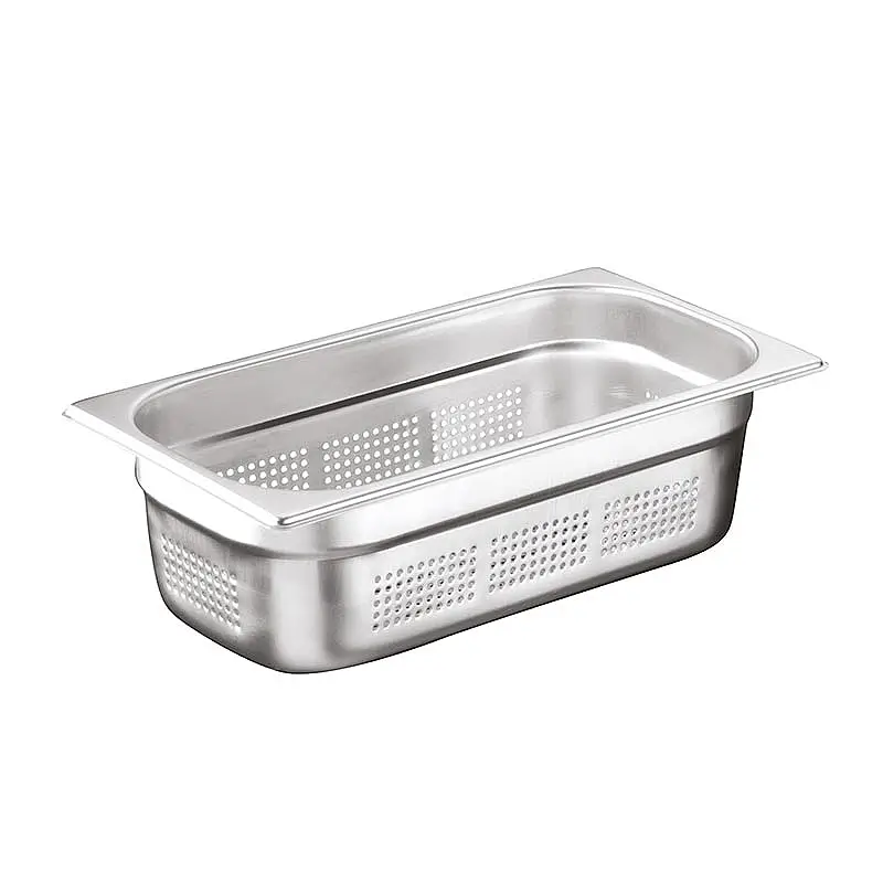 Öztiryakiler GN 1/3-40 mm Delikli Gastronorm Küvet, Paslanmaz Çelik - 1