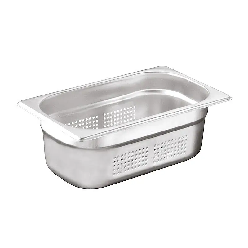 Öztiryakiler GN 1/4-150 mm Delikli Gastronorm Küvet, Paslanmaz Çelik - 1