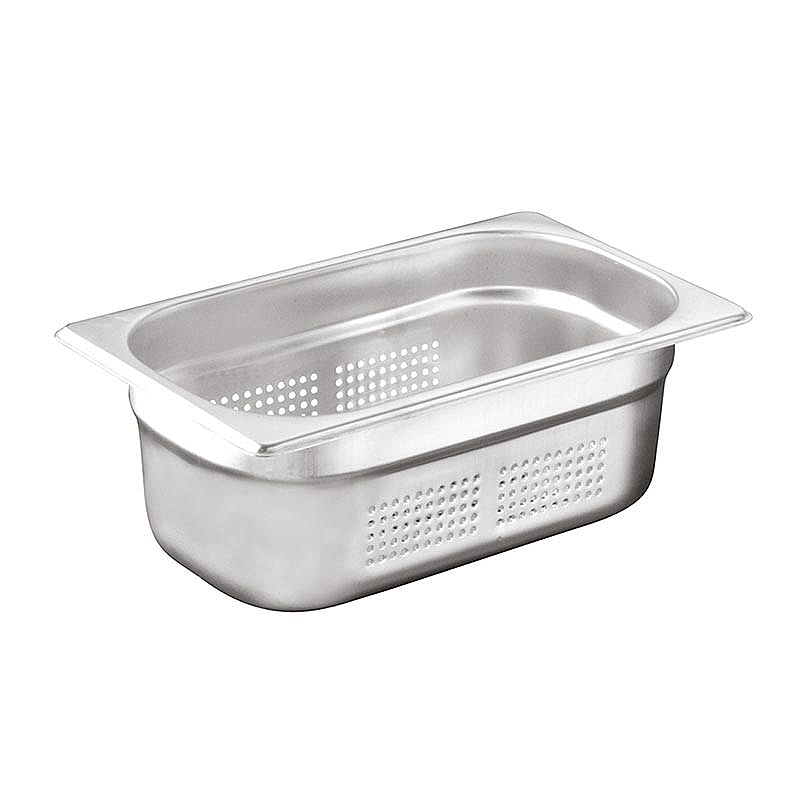 Öztiryakiler GN 1/4-200 mm Delikli Gastronorm Küvet, Paslanmaz Çelik - 1