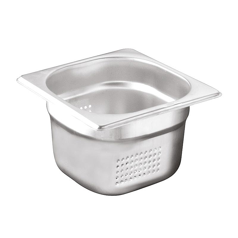 Öztiryakiler GN 1/6-65 mm Delikli Gastronorm Küvet, Standart, Paslanmaz Çelik - Öztiryakiler