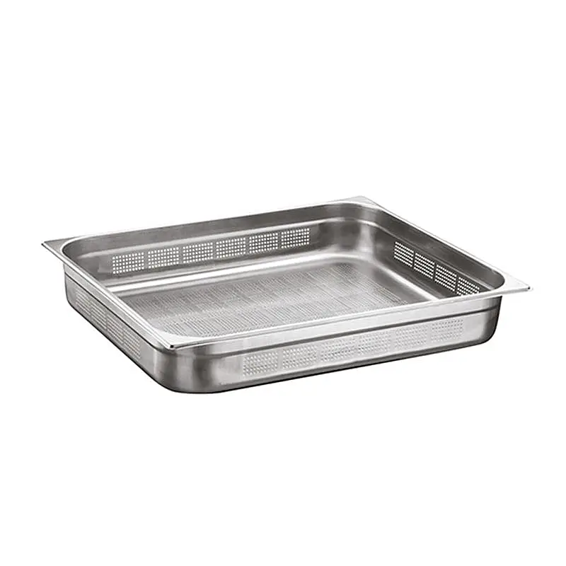 Öztiryakiler GN 2/1-100 mm Delikli Gastronorm Küvet, Paslanmaz Çelik - 1