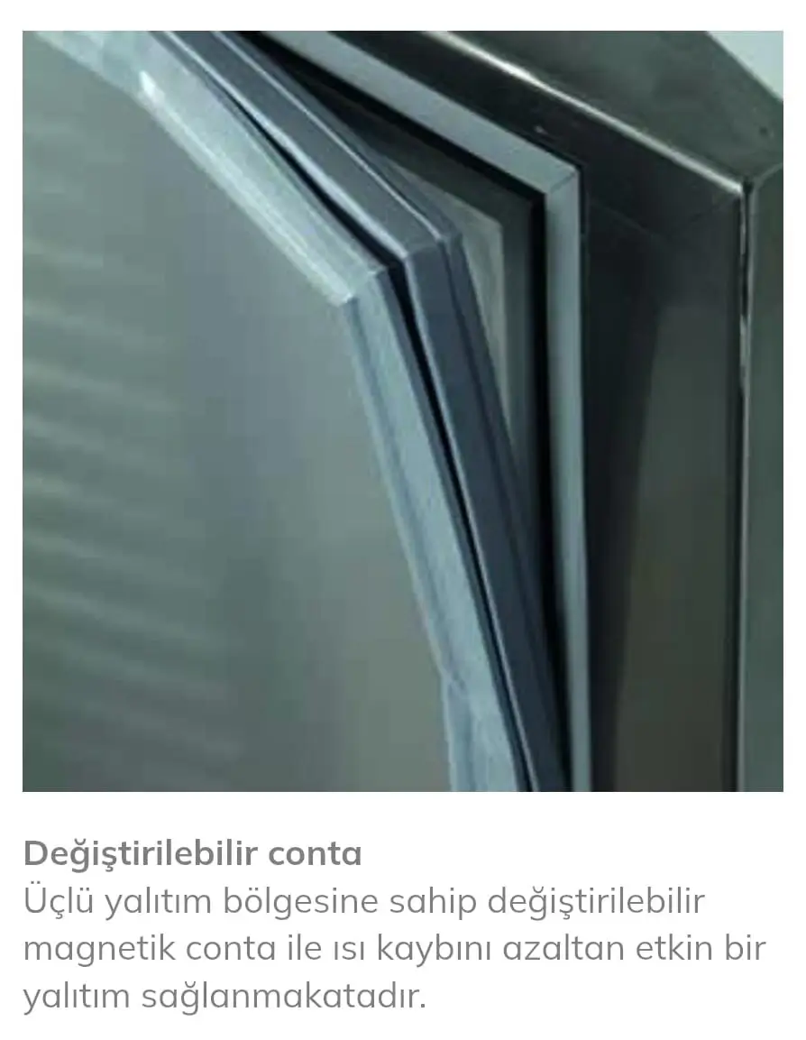 Öztiryakiler GN 600 NMV Dik Tip Monoblok Buzdolabı, Çift Yarım Cam Kapılı, Dijital Kontrol Panelli - 5