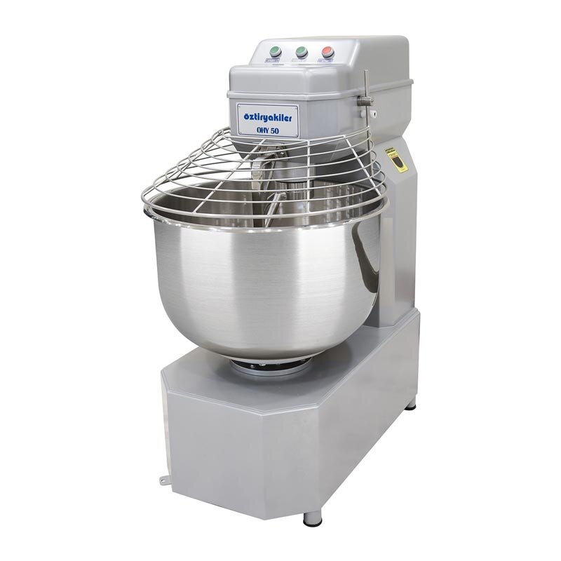 Öztiryakiler Hamur Yoğurma Makinesi, Mekanik Kontrol Panelli, Paslanmaz Çelik, 50 kg, Elektrikli - Öztiryakiler