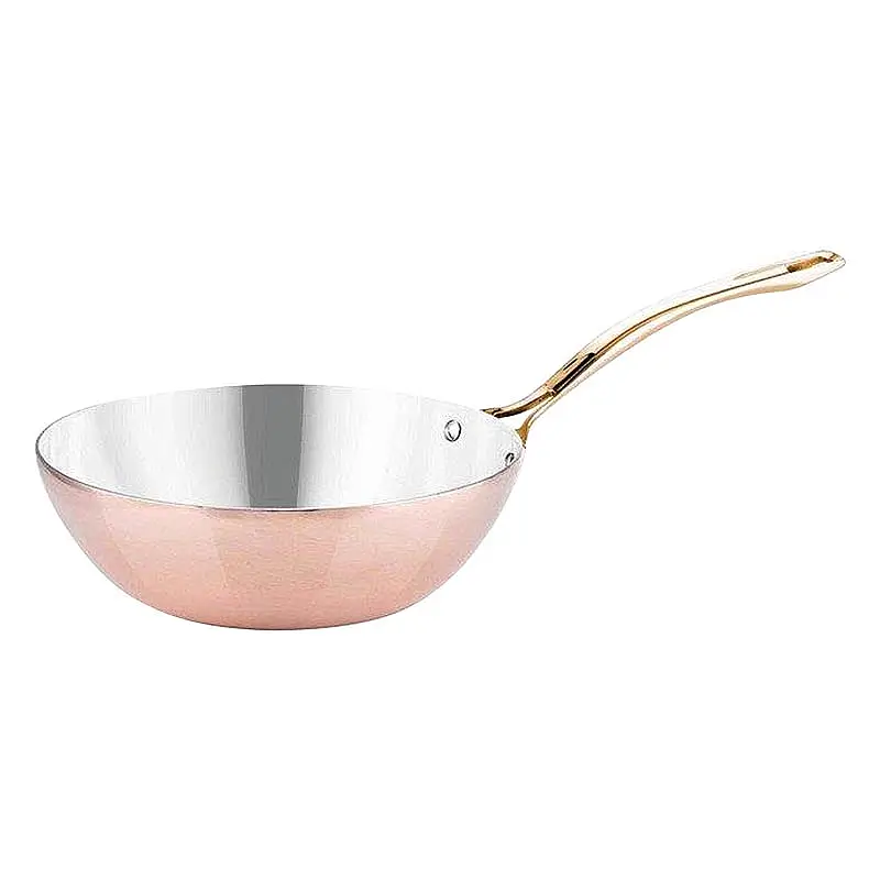 Öztiryakiler İçi Paslanmaz Wok Tava, 22 cm, Bakır, 45 mm Yükseklik - 1