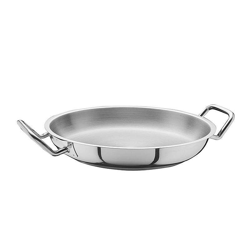 Öztiryakiler İndüksiyon Uyumlu Çift Saplı Tava, 28 cm, Parlak, Paslanmaz Çelik - Öztiryakiler