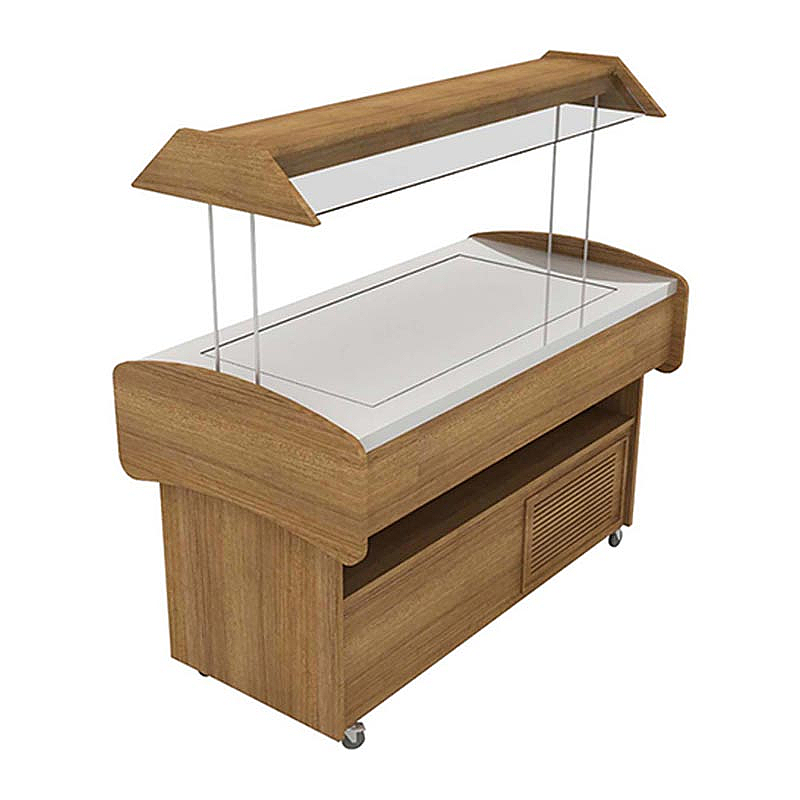 Öztiryakiler Isıtmalı Düz Yüzeyli Saladbar, 153x149x78 cm, Elektrikli, Alttan Isıtmalı - 1