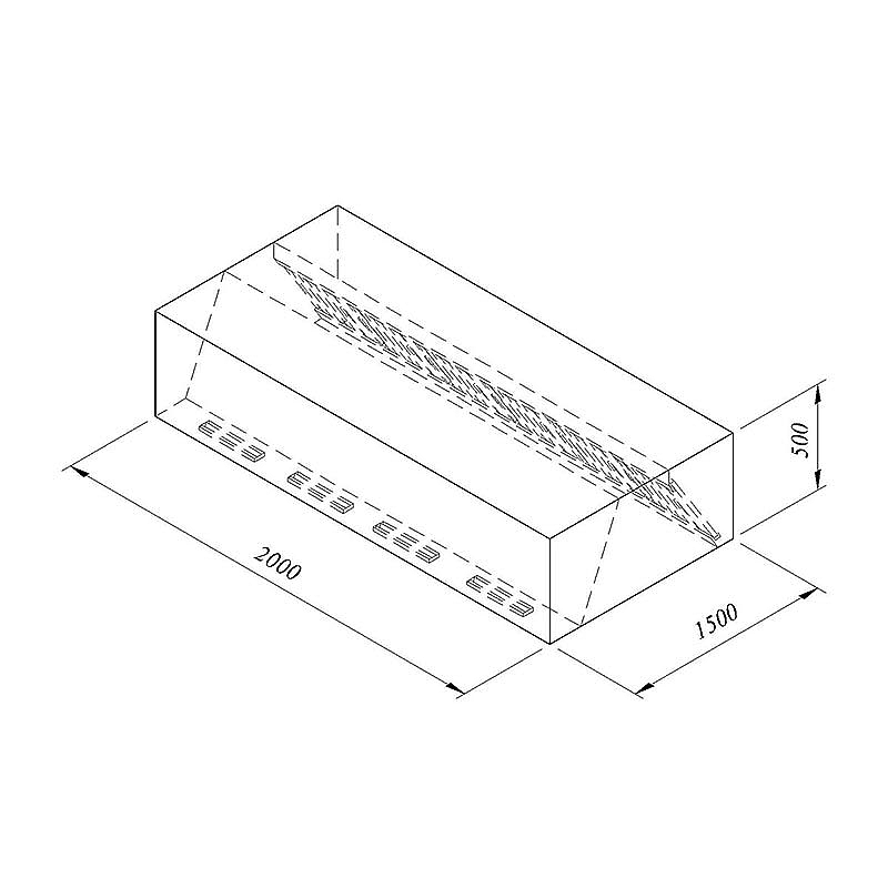 Öztiryakiler Kutu Tip Çift Çidarlı Davlumbaz, 200x150 cm, Endüstriyel - 1