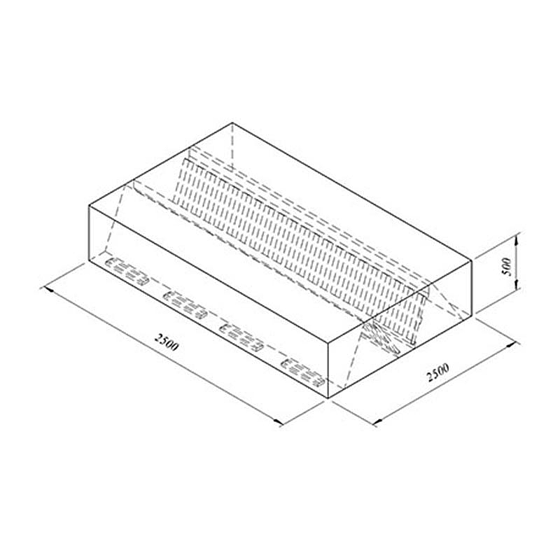 Öztiryakiler Kutu Tip Filtreli Çift Cidar Davlumbaz, 250x200 cm, Endüstriyel - Öztiryakiler